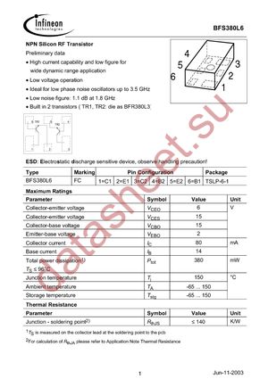 BFS 380L6 E6327 datasheet  